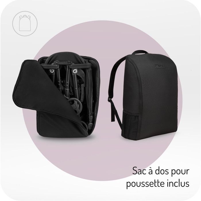 Poussette bebe a dos ultra compacte MoMi GRACE VOYAGE Legere 6 2 kg Jusqu a 15 kg Noir Cdiscount Puericulture Eveil bebe