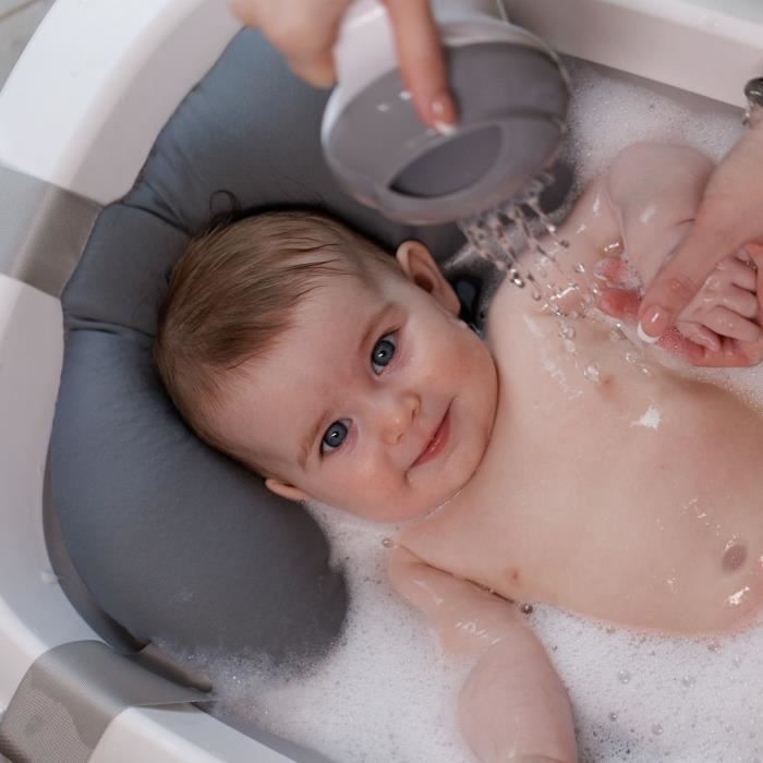 Twistshake Baignoire et Coussin pour Bébé - Baignoire Pliable + Coussin -  Accessoires de bain pour Bébé - Portable - Blanc Gris - Cdiscount  Puériculture & Eveil bébé