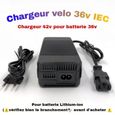 Chargeur pour vélo électrique 36v avec branchement spécifique IEC voir photo principale Chargeur 42v pour batterie 36v-0