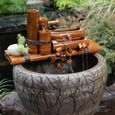 Jardin Zen Fontaine d'eau De Bambou,Créatif Fonction d'eau De Bambou,Intérieur Extérieur Figurine Décorative,Filtre De Réservo[429]-0
