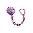THERMOBABY Attache sucette clip - Prune monstre-0