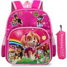 AODUX Sac à Dos Pat Enfant, Sac à Dos Cartable Garcon Sac à Dos Enfant pour Ecole Maternelle, Crèche Garderie, Primaire,Rose