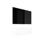BRAND Meuble TV suspendu, D: L: 100 cm, H : 34 cm, P : 32 cm. Rangement TV, Meuble TV mural BLANC MAT