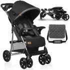 Poussette bébé compacte LIONELO Emma - De 6 à 36 mois - Ceinture 5 points de sécurité - Gris anthracite