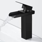 GUANGNA Moderne Robinet Salle de Bain Noir Cascade,Mitigeur Lavabo Cascade,Mitigeur Salle de Bain en Laiton, Eau Froide & Chaude Disponible