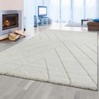 Tapis Anti-dérapant - TEPPICH-TRAUM - Élégance naturelle - Blanc, crème-beige - Moderne - 160 x 230 cm