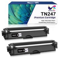 ONLYU Compatible TN247 TN-247 TN-243 TN243 Cartouches de Toner pour Brother DCP-L3550CDW MFC-L3750CDW MFC-L3770 2 NOIRE