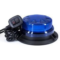 Gyrophare Magnetique Bleu LED, 12V-24V Jaune LED Avertissement et 3 Meters cordons pour chariot élévateur de véhicule [3]