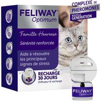 FELIWAY Optimum - Kit complet anti-stress pour chat - Complexe de phéromones apaisantes - 30 jours - Fabriqué en France