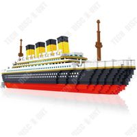 TD® Maquette bateau croisière building block grand Titanic Set 3800 mini blocs Pcs jouets bricolage puzzle 3D Jouet Éducatif
