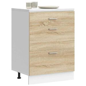Armoire Suspendue Cuisine Blanche 60x31x60 Cm - 2 Portes, 2 étagères, Bois Ingénierie - Rangement Optimisé