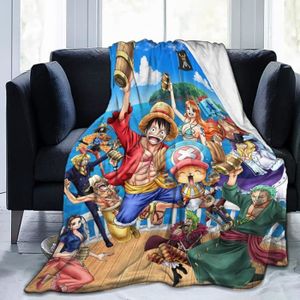 NECEHY Anime One Piece Couvertures et Plaid Polaire en Peluche