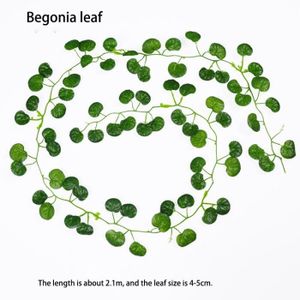 FLEUR ARTIFICIELLE Décoration florale,230cm vert artificiel suspendus lierre feuille guirlande plantes vigne bricolage pour la - Type Begonia leaf
