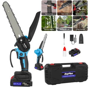 Grenintol Tronçonneuse Électrique Sans Fil 8" - 1000W - Moteur Cuivre - 2 Batteries 24V - Pour Jardin
