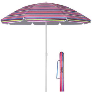 PARASOL Kingsleeve Parasol inclinable Parasol de jardin avec protection UV50+ Parasol de plage réglable 180 cm multicolore