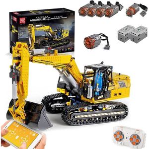 VOITURE - CAMION Mould King 13112 excavatrice mécanique excavatrice électrique télécommande bloc jouet set