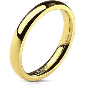 BAGUE - ANNEAU Bague anneau de mariage classique en acier doré 4m