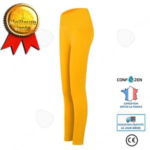LEGGING Pantalon de yoga jaune CONFO® taille haute respira