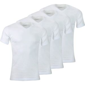 T-SHIRT ATHENA Lot de 4 tee-shirt  col V Eco Pack Blanc HO