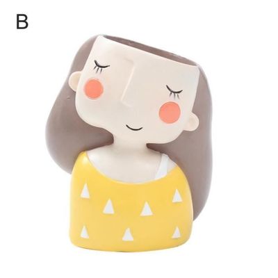 Qx Mignon Fille De Dessin Anime Plante Succulente Resine Pot De Fleurs Bonsai Ornement De Bureau Decor B Qxbdh824a2651 Achat Vente Jardiniere Bac A Fleur Qx Mignon Fille