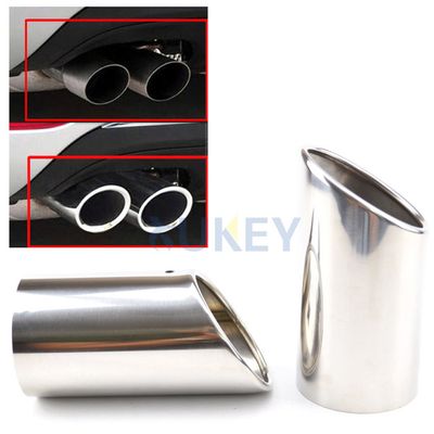 Embout Pot D'Échappement Universel Acier Inoxydable 33-53mm - Design Sportif 13cm