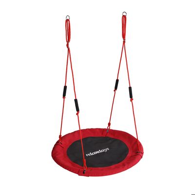 Balançoire Nid 100 Cm - 300 Kg, Avec Coussin, Pour Intérieur/extérieur, Enfants Et Adultes (hauteur Réglable)