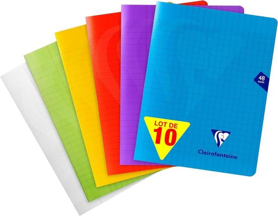 RHINO F12 LOT DE 10 CAHIERS D'EXERCICE 48 PAGES VIOLET FORMAT A4