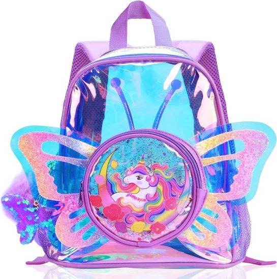 Licorne Sac A Dos Fille Cartable Enfants Avec Ailes De Papillon Pour Maternelle Primaire Tpu Mode Sac Transparent Casual Backpack C Tpu Violet Cdiscount Bagagerie Maroquinerie