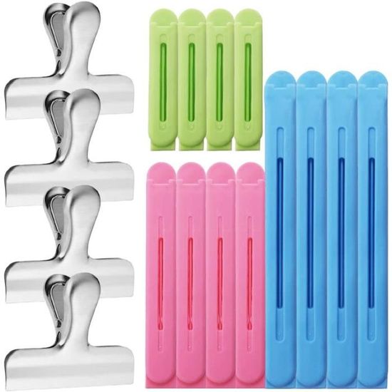 Lot De 10 Pinces En Métal Pour Fermer Sachets - Acier Inoxydable, Pour Bureau Ou Cuisine - Pratique Et Réutilisable