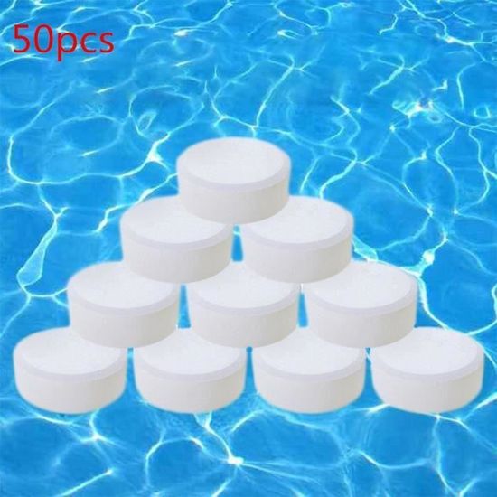 50Pcs Tablets Desinfectant Chlore pour eau piscine