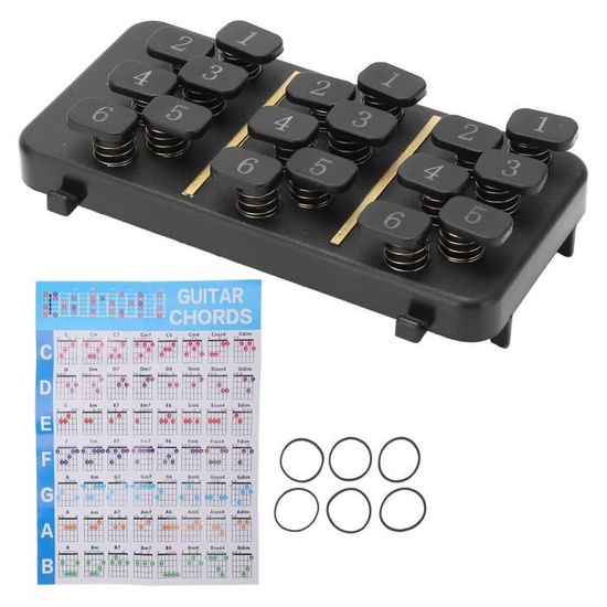 Outil D'apprentissage Pour Guitare - Presseur D'accords Pour Débutants, Multicolore, En ABS, Dimensions 9x8x4 Cm, Aide à La Mémorisation Des Accords