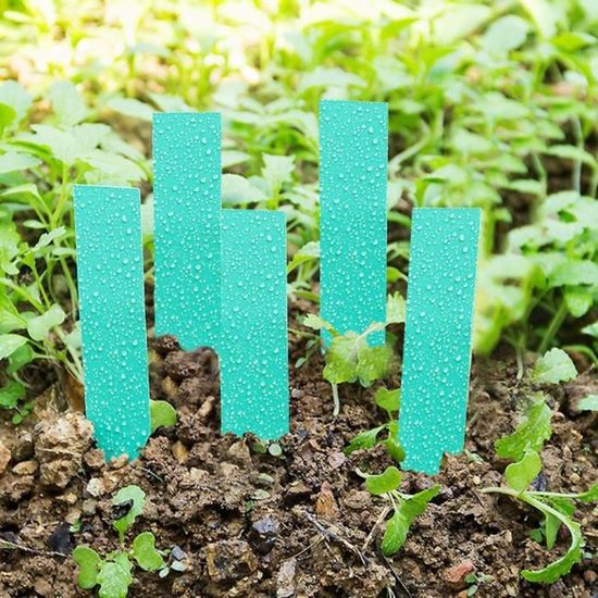 HIUOUIH 10 Étiquettes Ardoise Jardin Avec Tiges Acier Inox - Plantes Potager Semis, Réutilisables Avec Craie