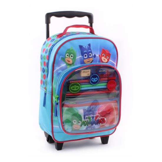 Trolley LES PYJAMASQUES sac dos roulette PJ MASKS complet avec