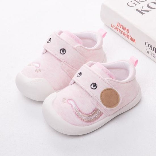Chaussures Premier Pas Bébé LACOFIA - Baskets Antidérapantes - Cuir Souple - Taille 3-18 Mois