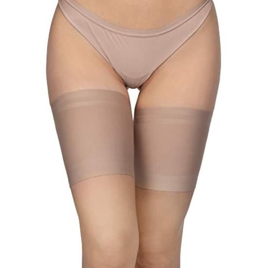 2 Paires Bandes Cuisse Anti-frottement Unisexes - En Tissu Doux Avec Silicone Antidérapant (noir/chair)
