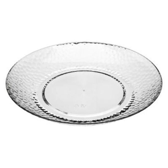 Assiette de Table Plate Transparente ( lot de 6 ) Avec Relief Flocons de  Neige Plat de Service Rond Dia.27 cm - Cdiscount Maison