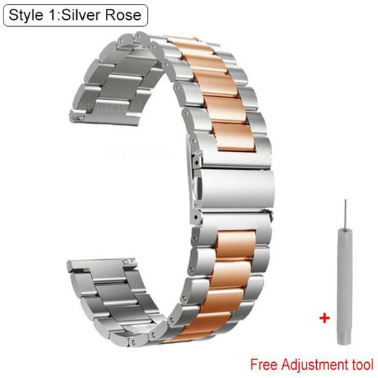 Bracelet De Montre En Acier Inoxydable Argenté - Longueur 17-18 Cm - Neuf Avec étiquettes