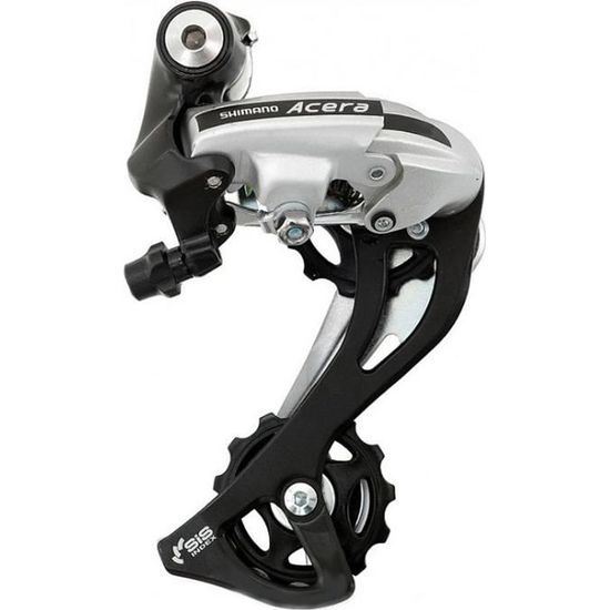 Dérailleur arrière VTT Shimano Acera grande chape - 7/8 vitesses - blanc et noir