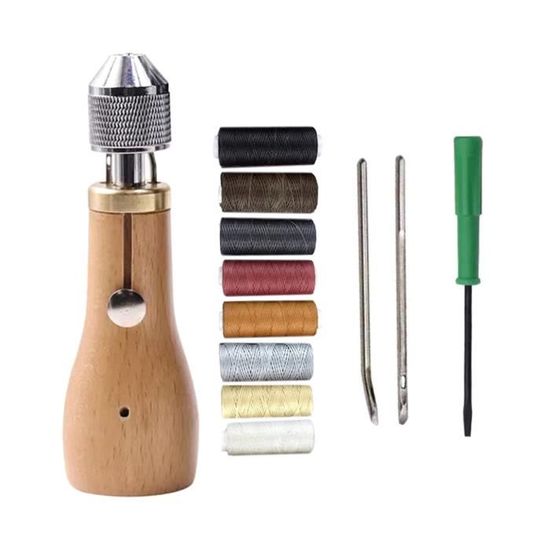 Kit De 24 Pièces Pour Travail Du Cuir - Poinçons, Outils De Gravure Et Couture, Bricolage