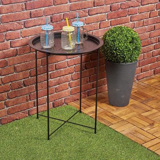 Table ronde en plastique, pour une utilisation extérieure Table ronde en plastique, pour une utilisation extérieure