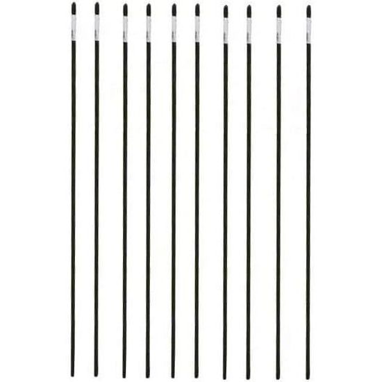 Lot De 10 Tuteurs Acier Plastifié Vert 60 Cm Ø8 Mm – Support Robuste Pour Tomates, Rosiers, Plantes Grimpantes & Potager