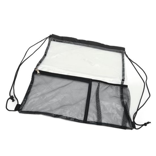 DHWEKU Sac Cordon Sac à Cordon Transparent étanche, PVC Sac à Cordon Transparent, Sac à Dos Transparent, Sac à Dos Transparent Sport à Cordon Pour Des