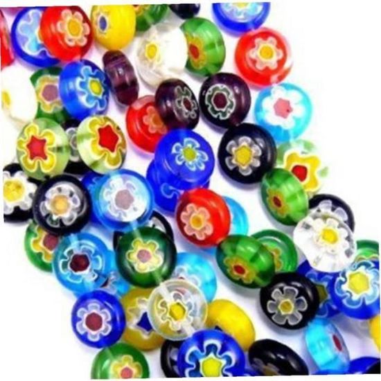 PATIKIL Lot De 50 Perles En Verre En Cristal Fabriquées à La Main Pour