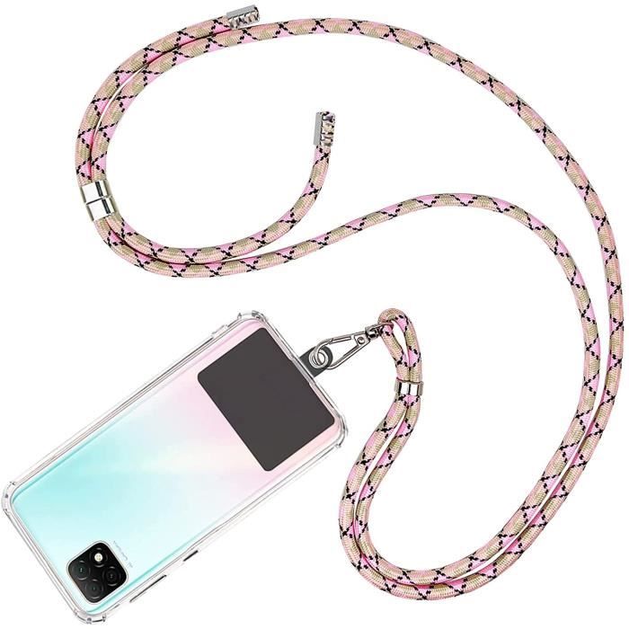 Samsung et Tous Les Smartphones 2 Patchs durables LanièRe de Téléphone Sangle Collier Esteller Coque Smartphone Tour de Cou Lanière en Corde Cordon Universel en Nylon Compatible avec iPhone 