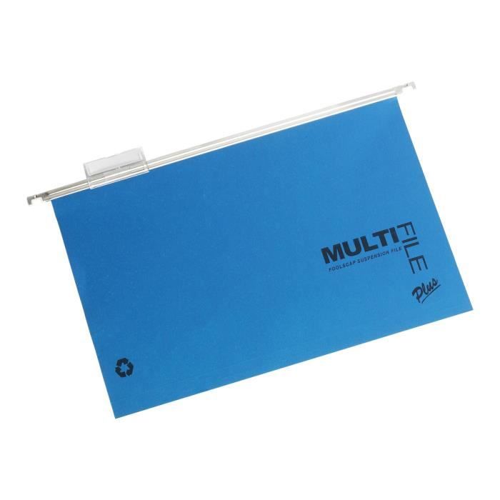 Rexel Multifile Plus Dossier suspendu base-V A4 pour 150 feuilles à onglets orange vif, vert vif, bleu vif, violet clair (pack…