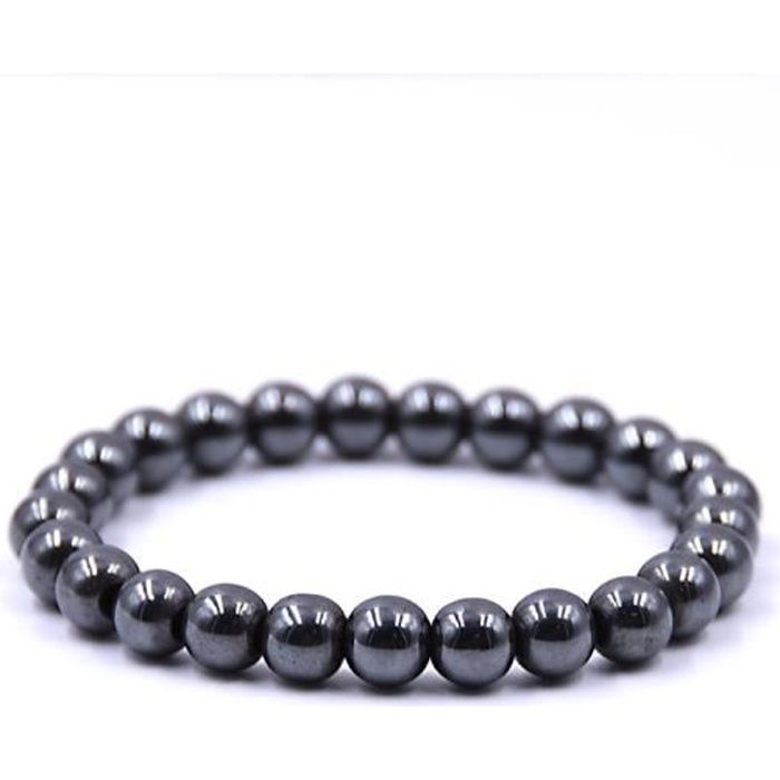 Bracelet en Hématite. Fortifie et purifie. Livraison gratuite Noir