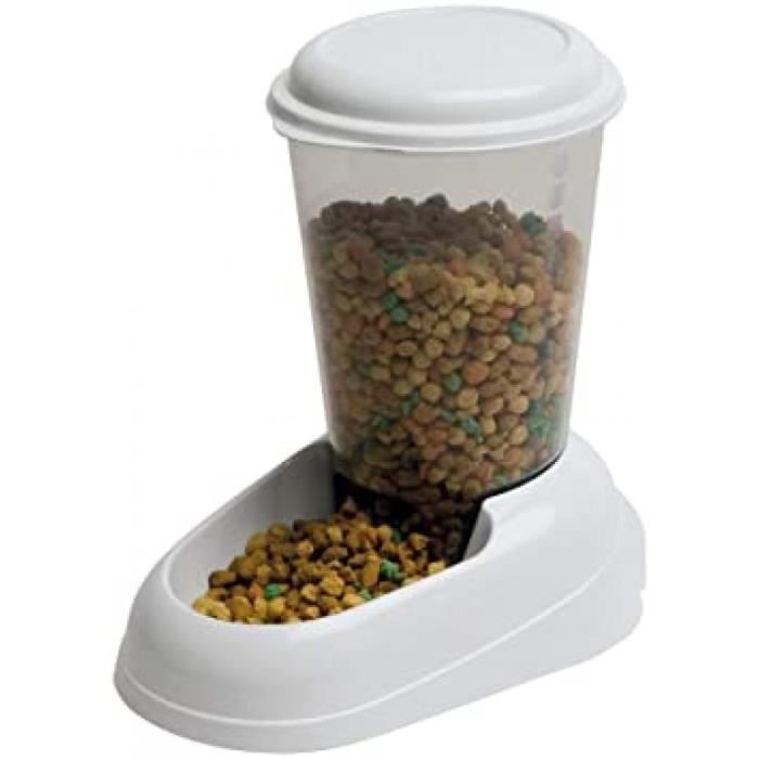 distributeur de nourriture sèche, croquettes pour chats et chiens 3 litres zenith mangeoire pratique, distributeur de nourriture,20,