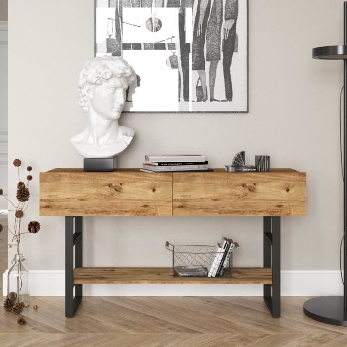 Yurupa Table de Console, Table d’appoint, Buffet, pour Salon Style Industriel Vintage ML23-A