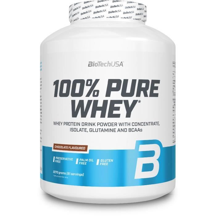 100% Pure Whey - CHOCOLAT - Biotech USA 2270g (2.27 kg)