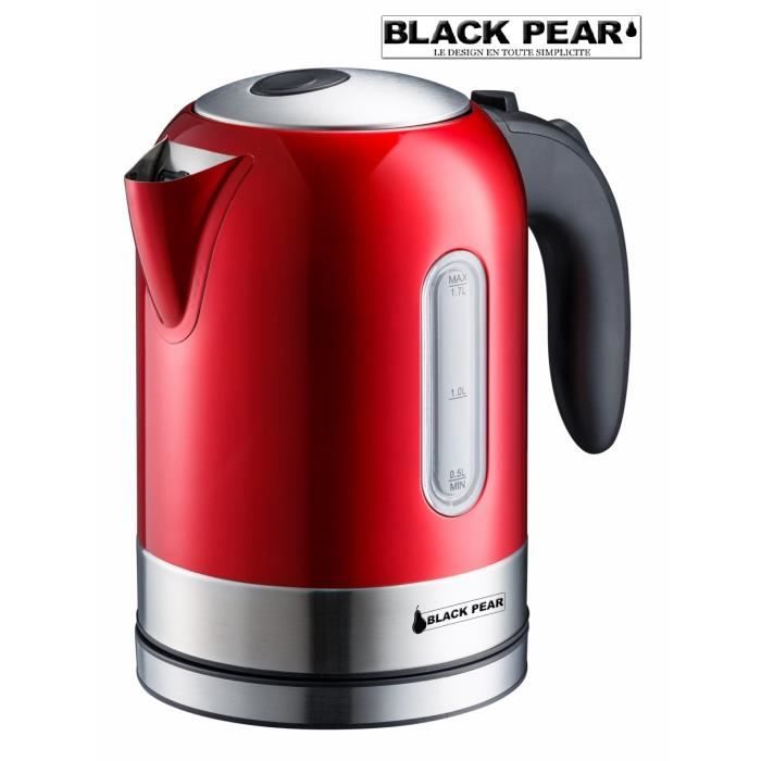 Bouilloire Electrique Design Moderne Anti-Calcaire 1,7L 22000W -BlackPear